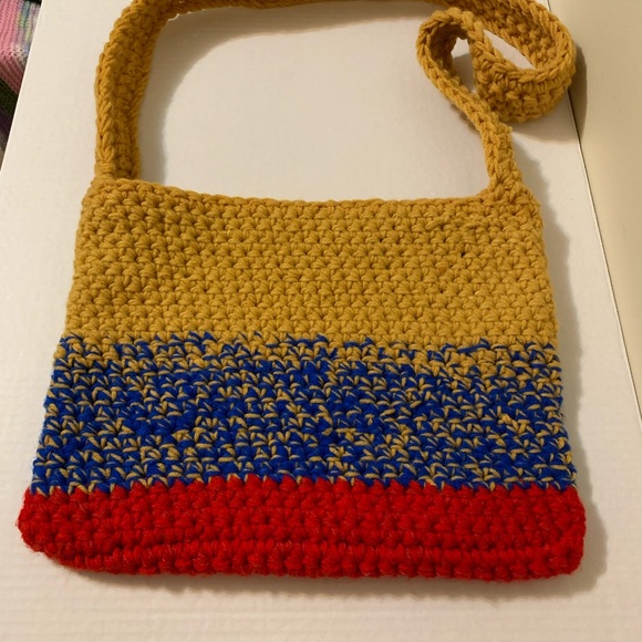 Crossbody Bag Handmade Crocheted - Picture 4 of 16